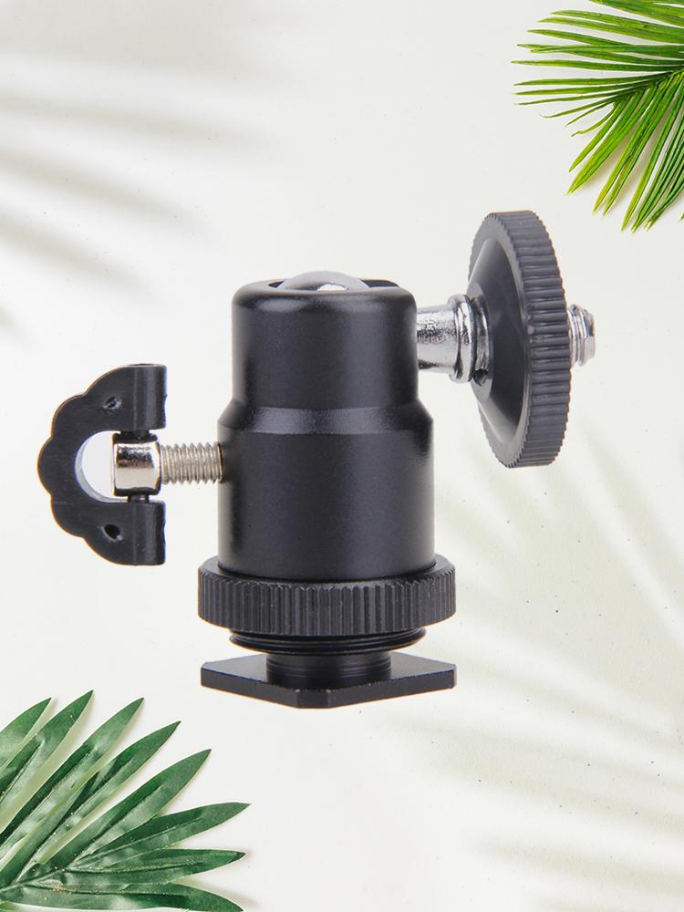 Aluminum Flash Bracket Holder 1/4 Hot Shoe Adapter Metal Flash Tripod Mount with Lock Camera Accessories 360 Degree for GOPRO