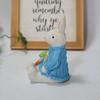 Easter Bunny Figurine Resin Woven Rabbit Statue Party Background Decor Accessory