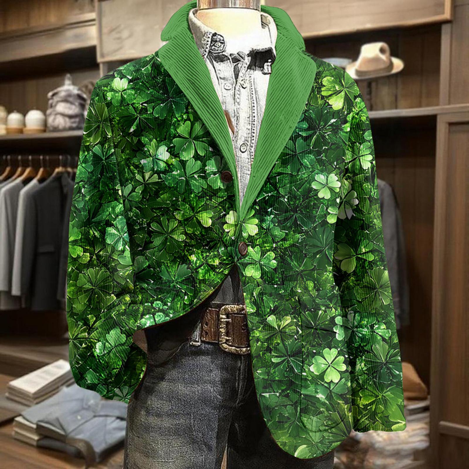 Мужская деловая повседневная мода Принтованная вельветовая куртка L