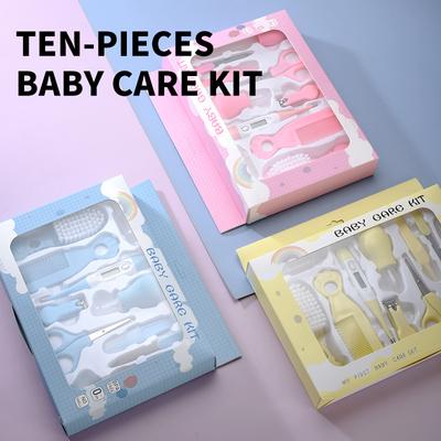 Baby Brush Comb Nasal Aspirator Set Thermometer Tool Care 10 Piece Set Careful Care of Small Children At Home Always Have Daily Necessities