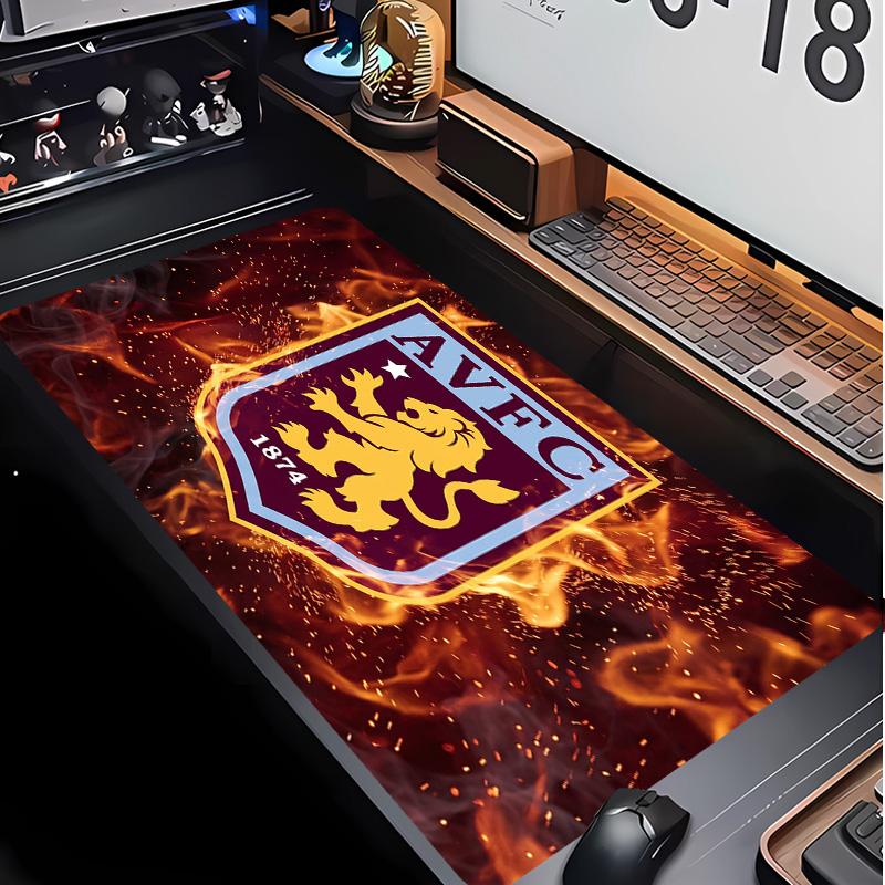 Aston Villa Football Print Mouse Pad Non?Slip Rubber Desk Mat Waterproof Gaming Mousepad For Laptop Office Desktop