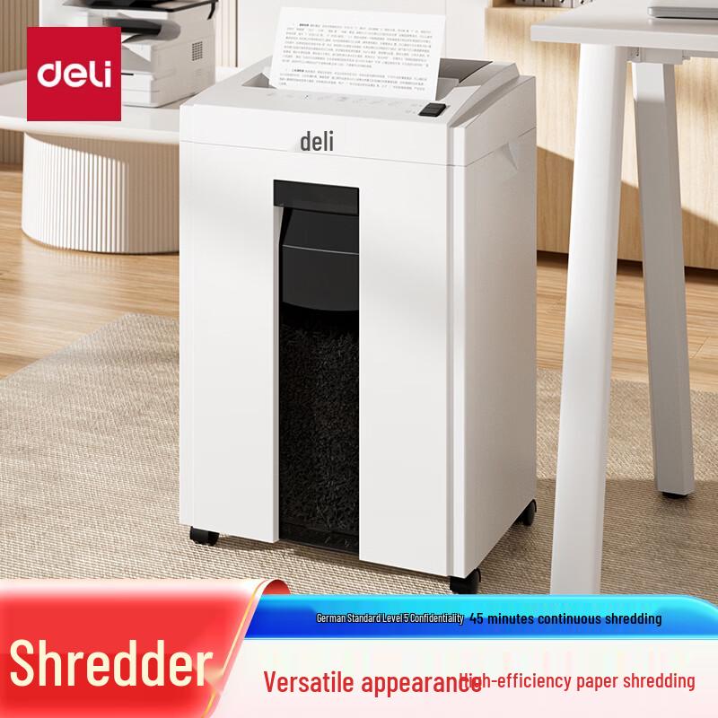 Deli Commercial P-5 Micro-Cut Paper Shredder CN plug (adapter included)