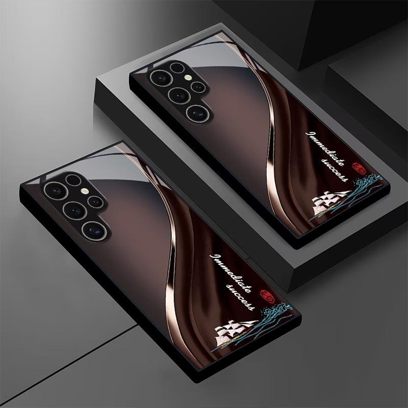 Hot-selling High-end Men's Business Gradual Change Samsung S25ULTRA Tempered Glass Mobile Phone Case