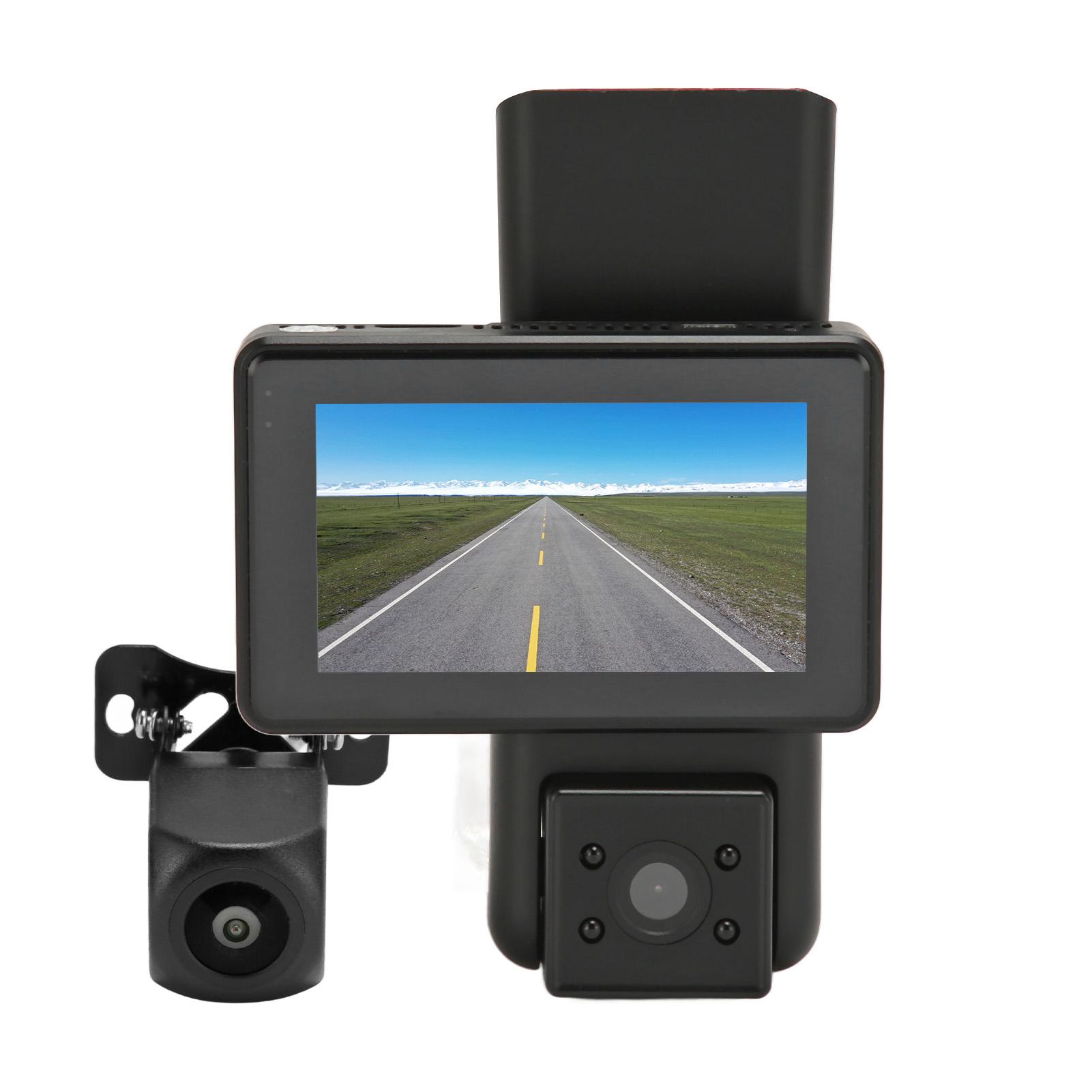 

3-дюймовый видеорегистратор с углом обзора 170 градусов, высокой четкостью, дистанционным управлением, ночным видением, 3 объективами для вождения