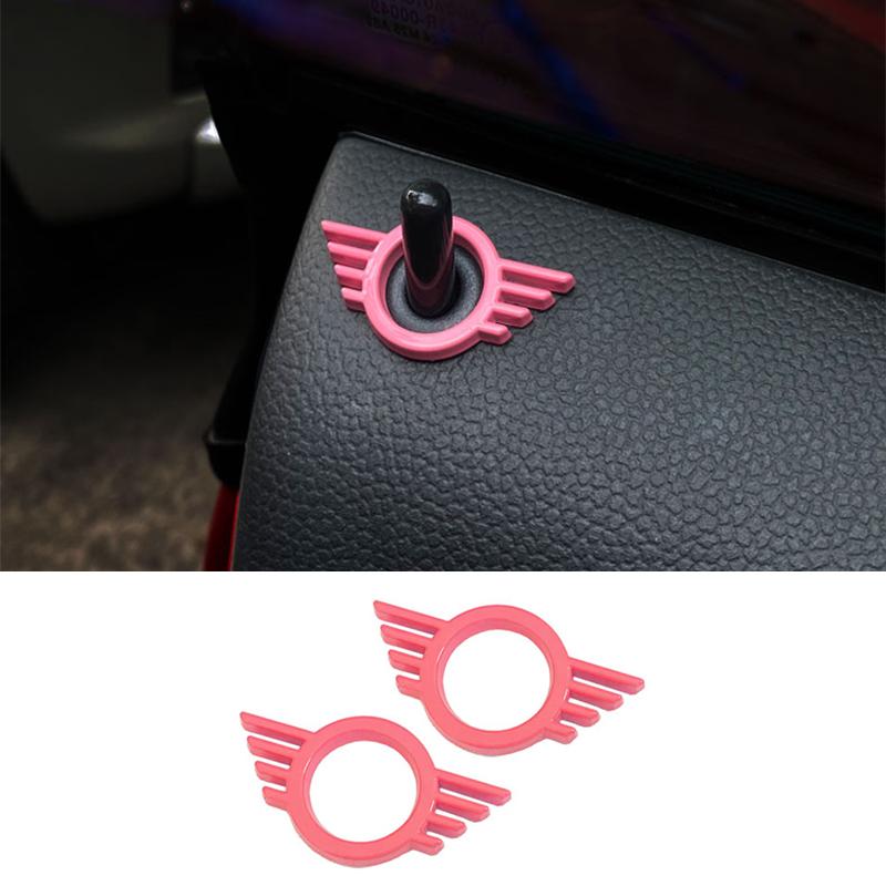 For MINI ONE Cooper S JCW R55 R56 R61 F54 F55 F56 F57 F60 Countryman Car Door Button Decoration Sticker Modification Accessories