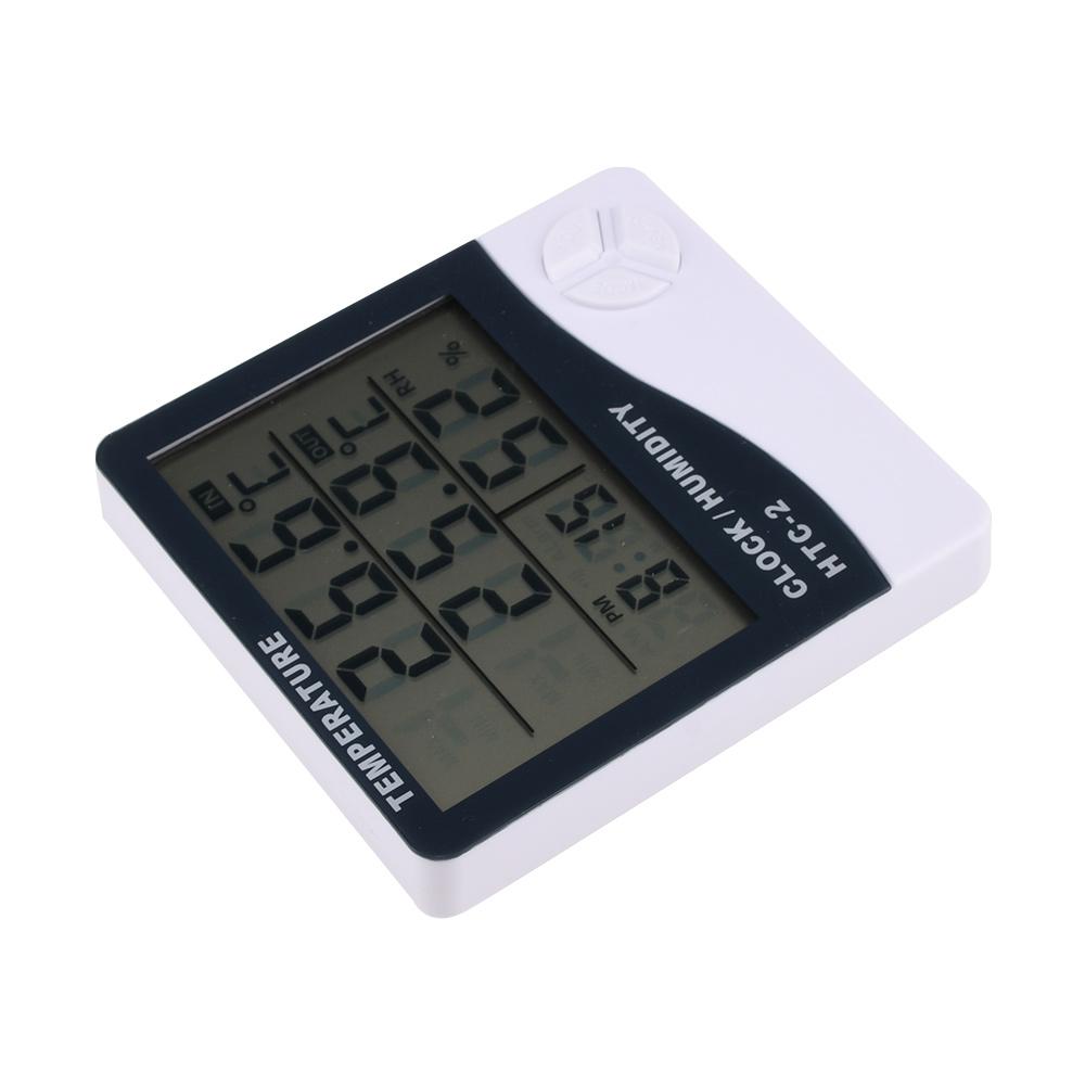 

LCD Electronic Digital Temperature Humidity Meter Home HTC-2 Thermometer Hygrometer Indoor Outdoor Weather Station Clock