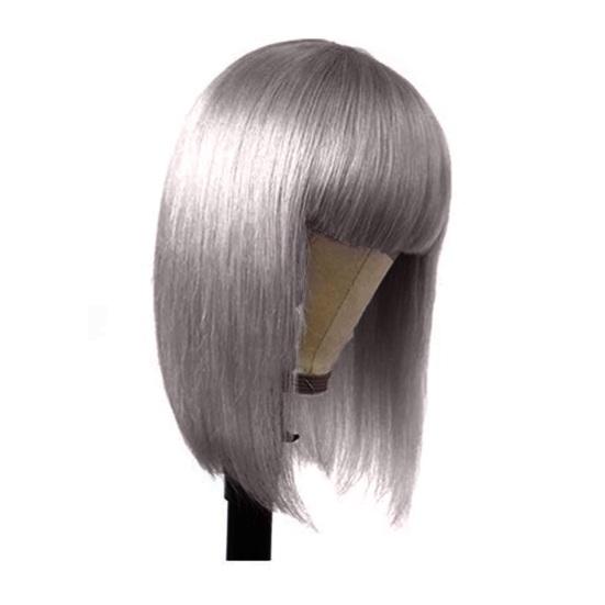 Women Short Straight Wig with Bangs Natural Silky Heat Resistant High Temperature Fiber Ladies Bobo Blonde Black Synthetic Hair