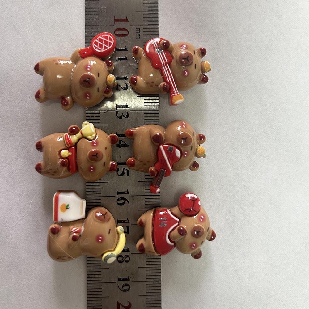 6PCS DIY Refrige Magnet Capybara Cartoon Magnets Nordic Personalized Home Decor Whiteboard Po Message Board Home