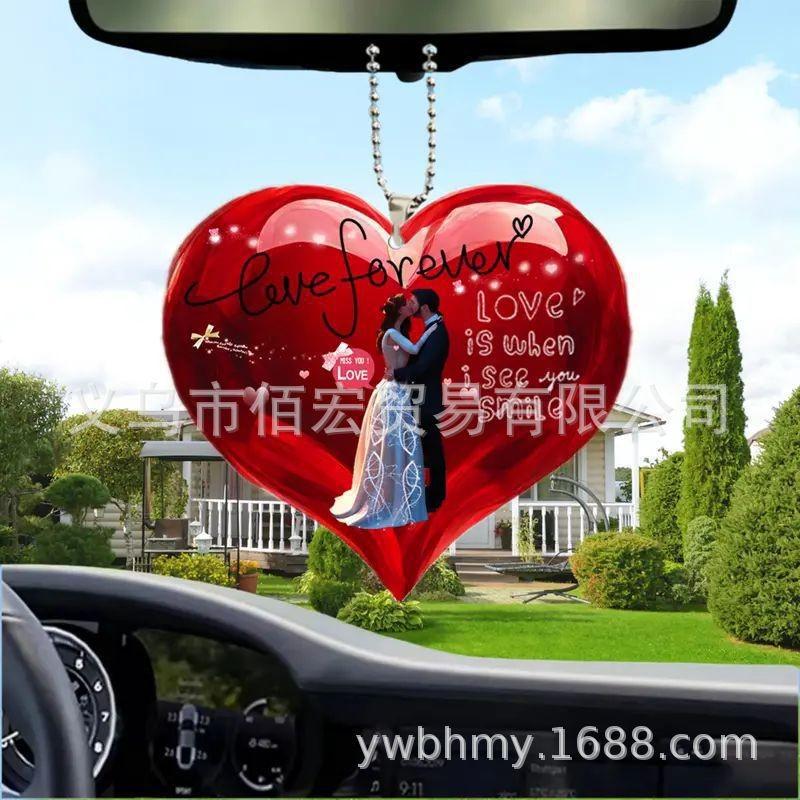 

Cartoon Style Charming Acrylic Christmas Tree Pendant For Car Rearview Decoration Mirror 2