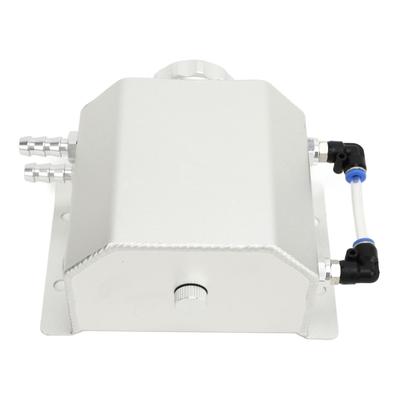 Universal Engine Coolant Expansion Tank 1L Aluminum Alloy Overflow Reservoir Bottle Tank Sliver