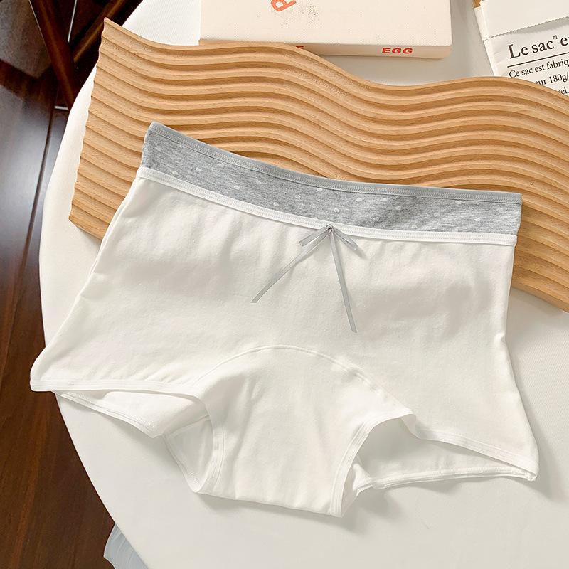 

Женские летние трусы-слипы из чистого хлопка 10A, антибактериальные, не царапающиеся, удобные, с удлиненной ластовицей L белый
