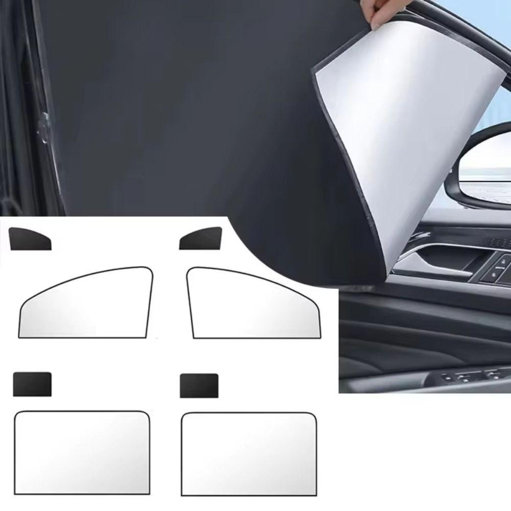 2/4Pcs Blackout Car Window Sun Shade Magnetic Car Privacy Curtains Car Window Covers  Camping