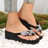 Fashion Holiday Beach Summer Shoes For Women Open Toe Flatform Wedge Casual Slippers Cake Thick Sole Cushion Sandal Pinch Toe Shoes
