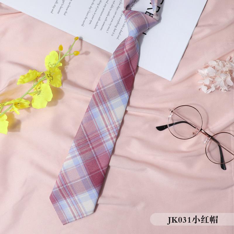 Jk Japonský kostkovaný Černý motýlek Obojkový provázek Dámská kravata Kolejní styl Streamer Motýlek Koš Ins Námořnický oblek
