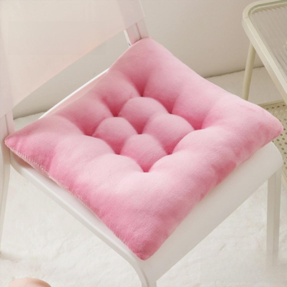 Plush Seat Cushion Square Stool Cushion Cute Back Cushion  for Home&Office