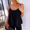 2026 Summer European & American Casual Spaghetti Strap Loose Chiffon Women's Tank Top