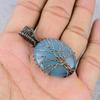 Blue Chalcedony 999 Copper Wire Wrapped Pendant, Handmade Gemstone Pendant Jewelry, Gifts For Wife Brand New Pendant