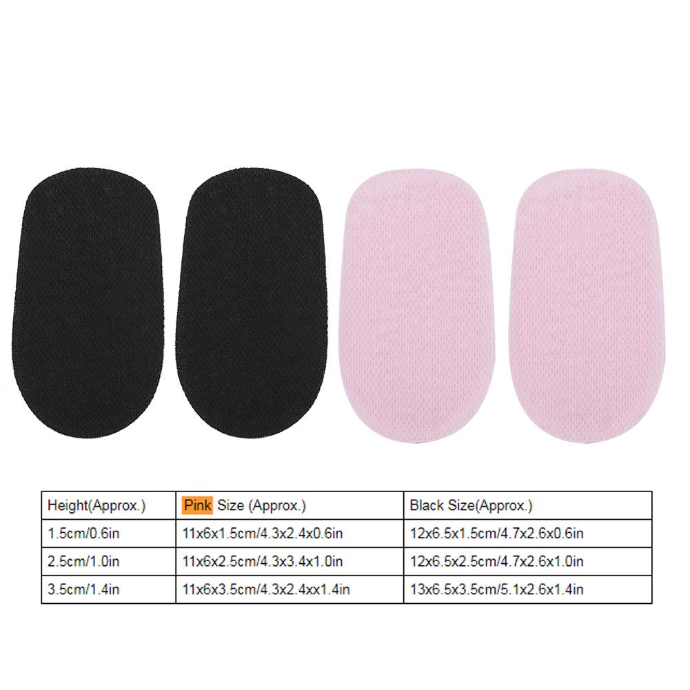 Foot Pads Heel Elevator Pair Height Increase Insole Half Invisible Heel Insert Shoes Lift Pad Taller Cushion Heightening Insole