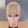European And American Jewelry, Full Diamond Long Fringed Hair Chain, Exaggerated Forehead Chain Rhinestone Headband Women'S Hair Chain