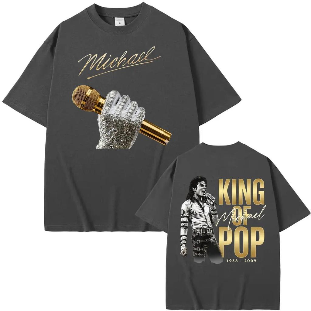 Michael Jackson King of Pop Movie 2026 Merch T-shirt Men and Women Summer Cotton Y2K Clothing Casual Fashion Short Sleeved Tee