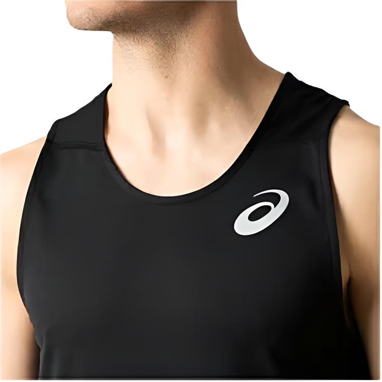 Asics Round Neck Pullover Solid Color Running Sleeveless Vest Men Vests Black 2091A124-001