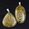 161.2 Ct Pair Pendant 925 Sterling Silver Fruit Jasper Pear-Oval CERTIFIED Gems My-334-k
