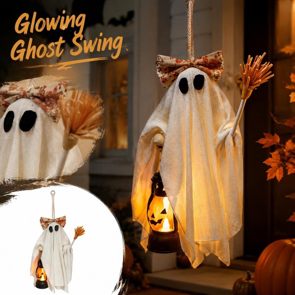 Halloween Hängendes Schaukel-Ornament mit leuchtendem Hut für Veranda Feiertagsdekoration