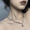 Star Pendant Clavicle Chain Jewelry Gothic Thorns Choker Necklace for Men Women Unisex Hip Hop Rock Jewelry Flame Chain