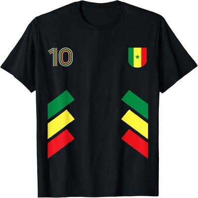 Retro10 Senegal Football Senegal Soccer Senegal Flag T-Shirt