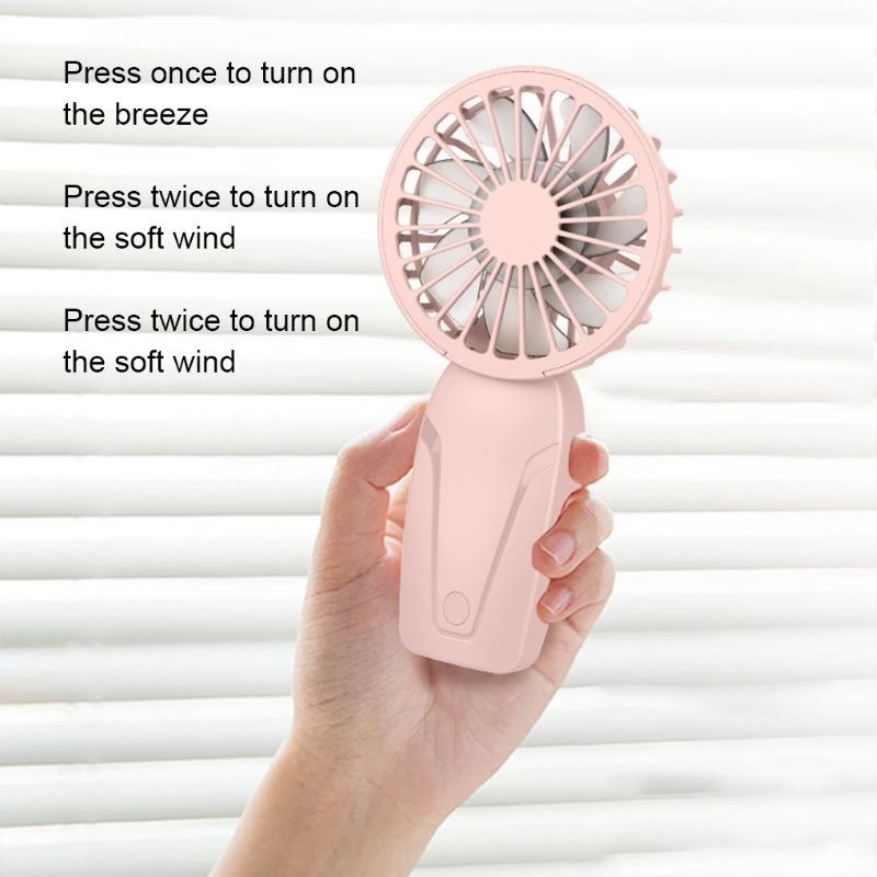 2025Portable Handheld Small Fan ABS Lightweight Cute Appearance USB Rechargeable Mini Fan