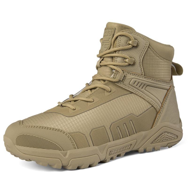 New Breathable Desert Hiking Boots Men's High Tops Outdoor Hiking Shoes Lightweight Men's Boots Anti-hot Non-slip Thick Soles