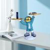 Adorable Resin Astronaut Statue Figrines Sculpture Candy Jewelry Keys Holder Organizer Ornament for