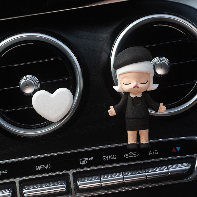 New Car Gift Car Perfume Fragrance Cute Cartoon Air Vent Decoration Car Aroma Diffuser Stone Car Interior Ornament Fragrance