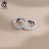 ORSA JEWELS Elegant D Color VVS Moissanite Diamand Hoop Earrings for Women 925 Silver Earrings Party Luxury Jewelry MOE14