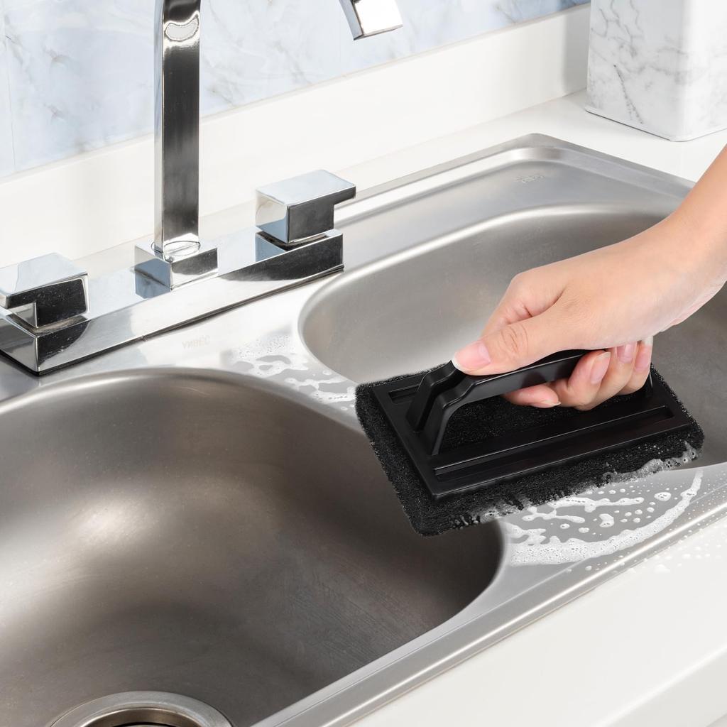 OUNONA BBQ Grill Removes Dirt and Burnt for Mesh and Iron for Gas Powerful Scrubber Brush, Brush, Food, Plate, Camping, BBQ, Cleaning, 4-Piece Set,