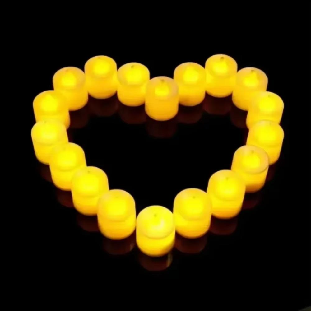 6Pcs Colorful LED Flameless Candle Light Battery Operated Tealight Switch Candles Flameless Wedding Home Christmas Decor Candle
