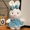 Wearing Bow Lace Dress Elegant Soft Fluffy Doll Pretty Stuffed Rabbit Doll  Children's Toy