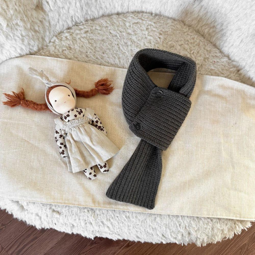 Solid Color Boys Girls Scarf Winter Children's Cross Scarves Fashion Kids Knitted Scarf  Gifts