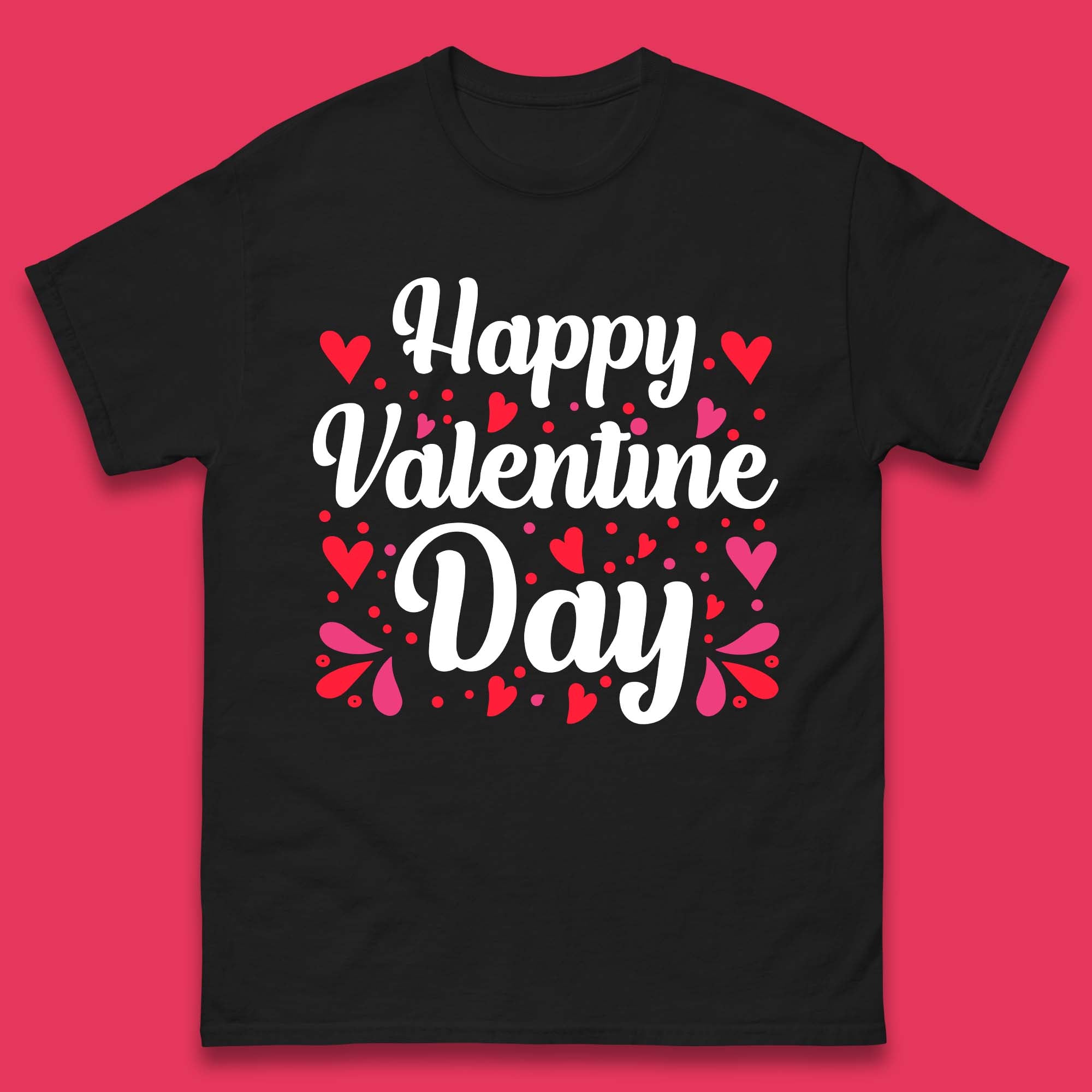Happy Valentine Day Mens T-Shirt Womens Tops Tees 3XL