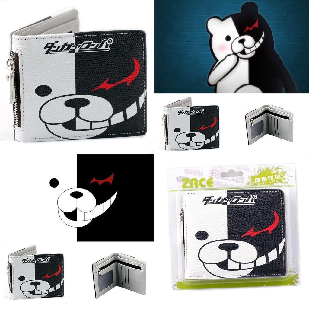 Monokuma Danganronpa Anime Cosplay Bifold Short Wallet Purse Holder Gift Collect