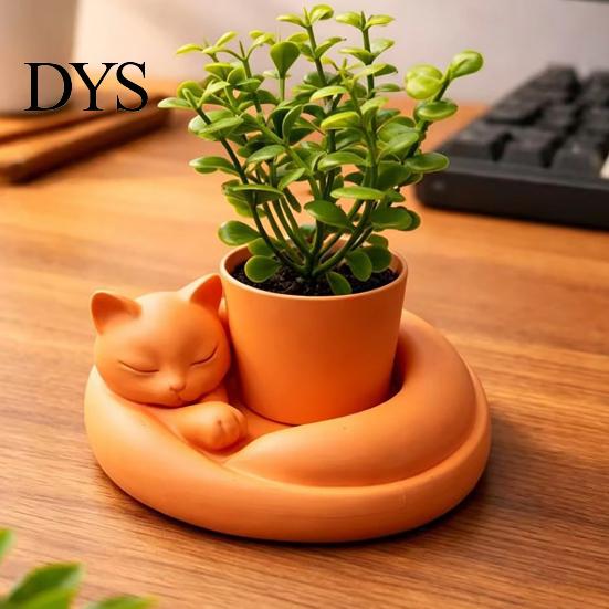 Art Collectible Planter 3D Printed Succulents Planter, Creative Mini Flower Pot with Artistic Sculptural Design, Tabletop Decorative Small Desk Decor