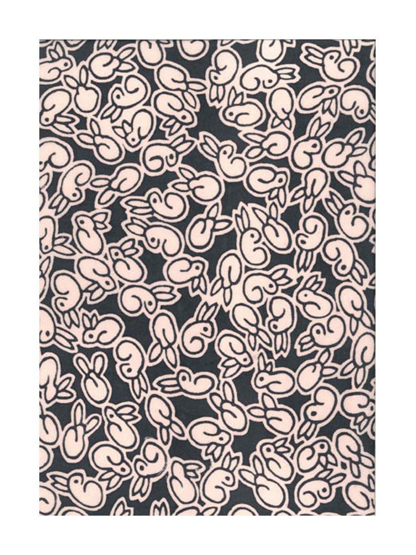 

Tenugui Hand Chusen Made in Rabbit Design Niwa-zome (Japanese Towel), Dyed, 100% Cotton, Japan, (Small)