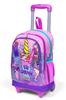 Coral High Kids Pembe Mor Milkshake Dondurma Desenli Üç Bölmeli Çekçekli Okul Sırt Çantası 23949