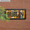 Vintage Dublin Collage Aluminiumschild 12''×6'', Retro Wandkunst für Zuhause Balkon Innenhof, Ideales Geschenk für Irland Reisefans
