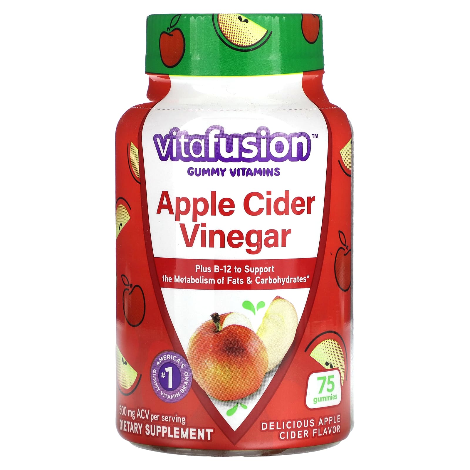 

Gummy Jelly Vitamins, Apple Cider Vinegar, 500Mg, 75 Gummies (250Mg per Gummie)