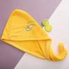 1pc Women'S Super Absorbent Quick-Dry Hair Towel Cap with Cute Cartoon Embroidery Design - Lightweight, Fabric Coral Fleece Perfect for Bathing