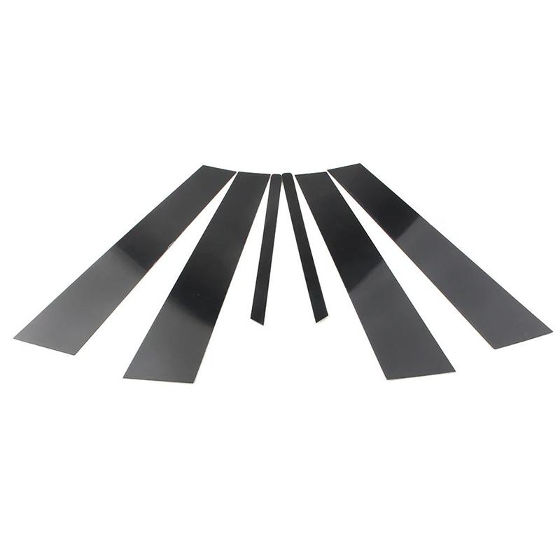 New 6pcs Car Door Window Trim Pillar Posts Gloss Black Decorative Cover For KIA Optima 2011-2015