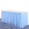 6/9/14Ft Tulle Table Skirt Rectangular Table Decoration Gauze Cloth Cover For Wedding Party