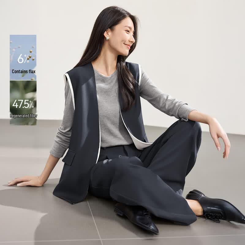 IHIMI Women s Color-Block Sleeveless Vest & Straight-Leg Pant Set 2XL