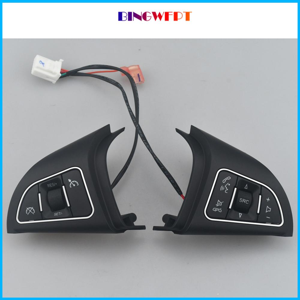 Car Steering Wheel Buttons Bluetooth Phone Cruise Control Remote Control Button Music Button For JAC S3 2014 2015 2016 Switch